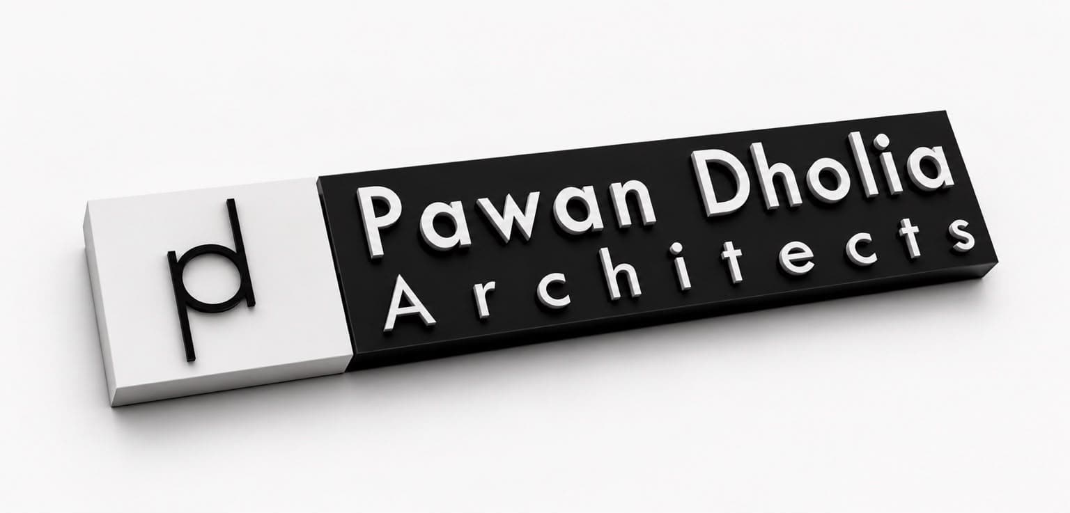 Pawan Dholia Architects - Head Office Entrance Nameplate
